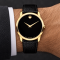 Movado Museum 40mm Black Dial Men's Watch 0607014 — wrist
