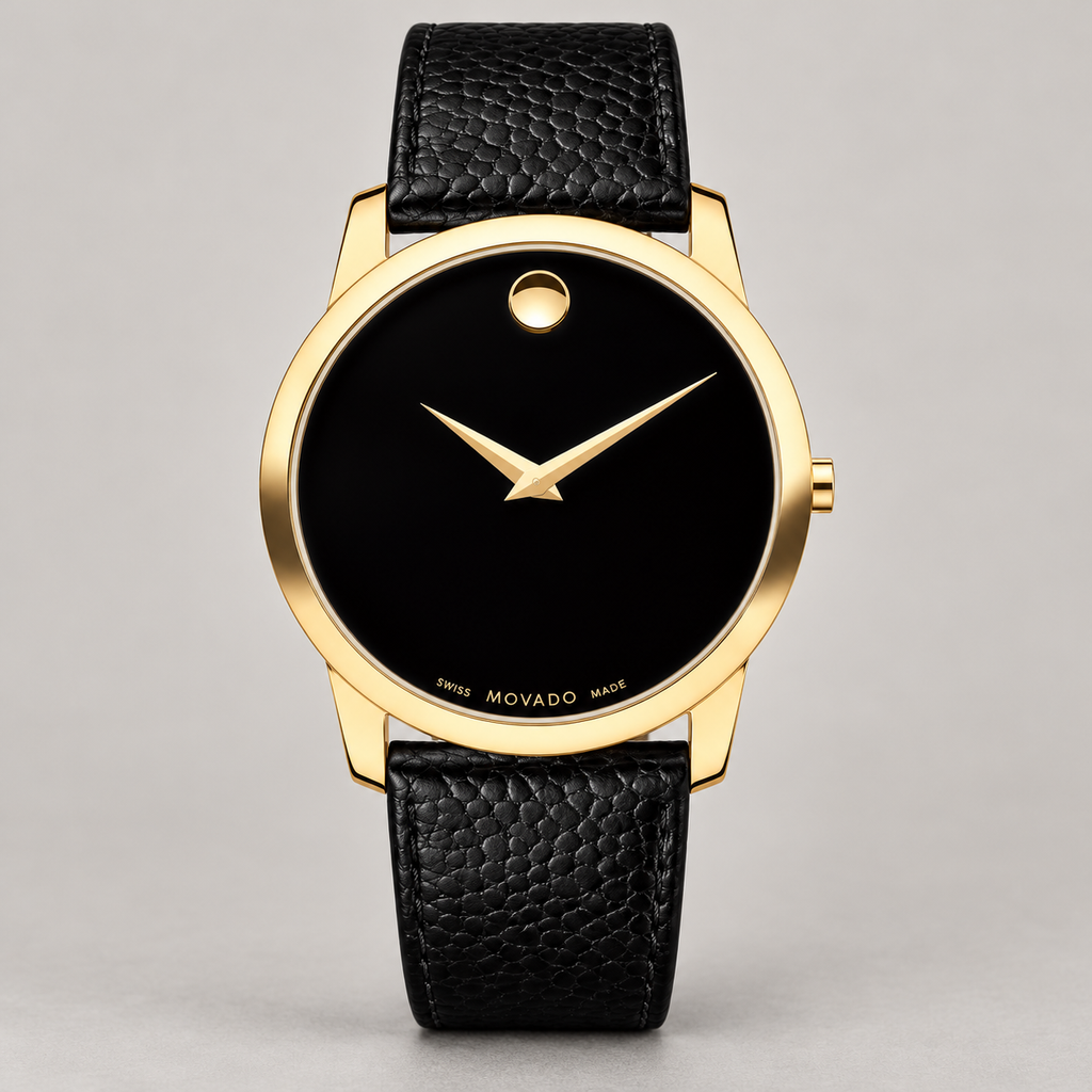 Movado Museum 40mm Black Dial Men's Watch 0607014 — front