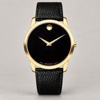 Movado Museum 40mm Black Dial Men's Watch 0607014 — front