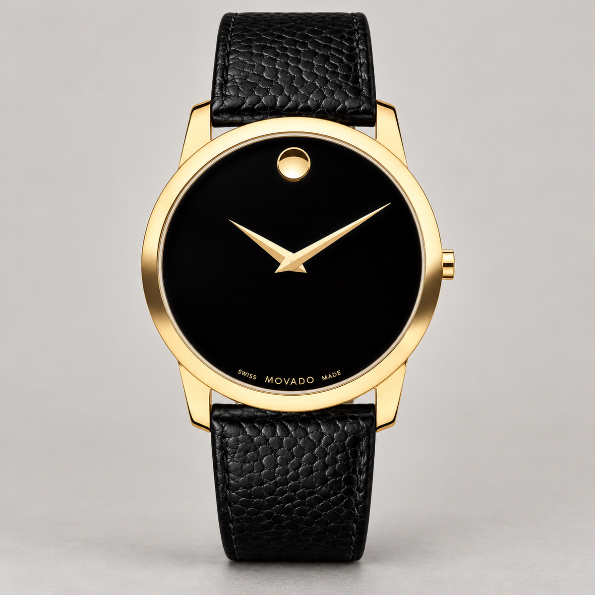 Movado Museum 40mm Black Dial Men's Watch 0607014 — front