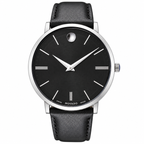 Movado Ultra Slim 40mm Black Dial Men's Watch 0607086 — dial detail