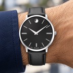 Movado Ultra Slim 40mm Black Dial Men's Watch 0607086 — wrist alternate