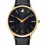 Movado Ultra Slim 40mm Black Dial Men's Watch 0607087 — dial detail