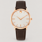Movado Ultra Slim 40mm Silver Dial Men's Watch 0607089 — front