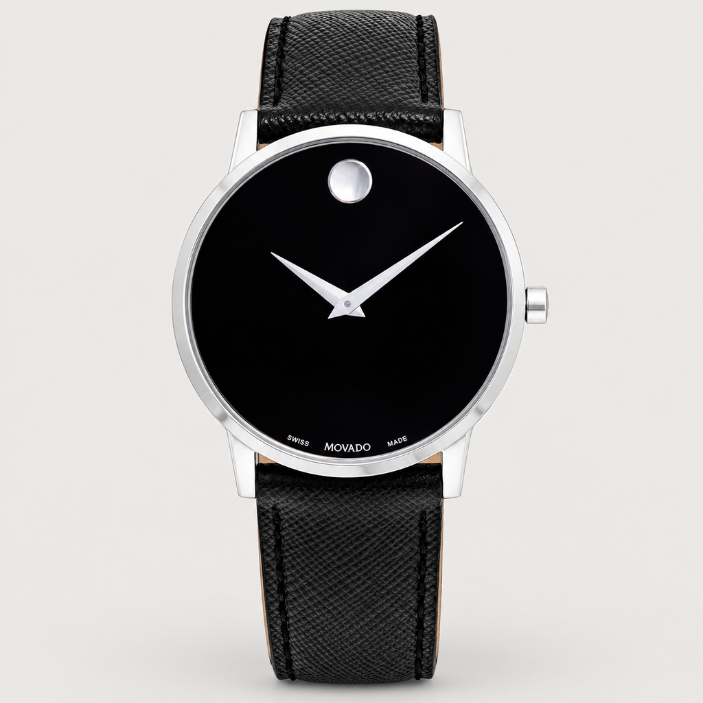 Movado Museum Classic 40mm Black Dial Men's Watch 0607194 — front