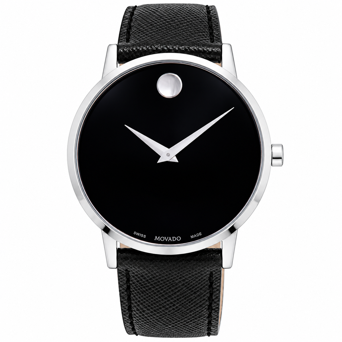 Movado Museum Classic 40mm Black Dial Men's Watch 0607194 — dial detail