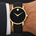 Movado Museum 40mm Black Dial Men's Watch 0607195 — wrist