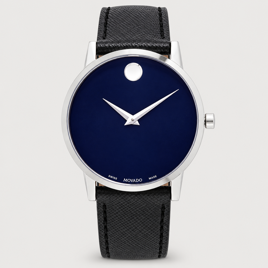Movado Museum Classic 40mm Blue Dial Men's Watch 0607197 — front