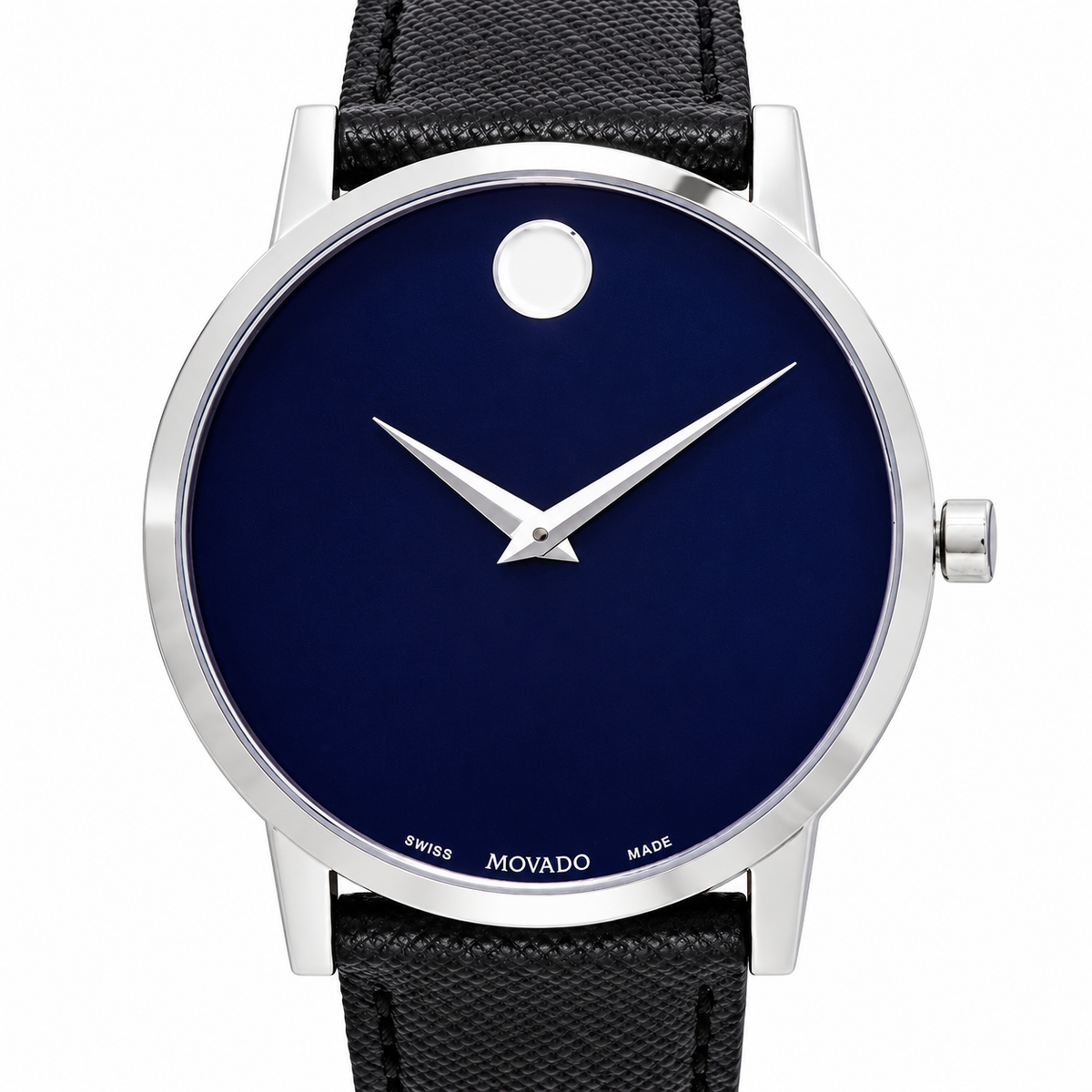 Movado Museum Classic 40mm Blue Dial Men's Watch 0607197 — dial detail