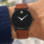 Movado Museum Classic 40mm Black Dial Men's Watch 0607198 — wrist alternate