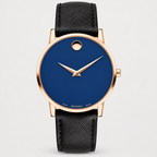 Movado Museum Classic 40mm Blue Dial Men's Watch 0607266 — front