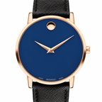 Movado Museum Classic 40mm Blue Dial Men's Watch 0607266 — dial detail