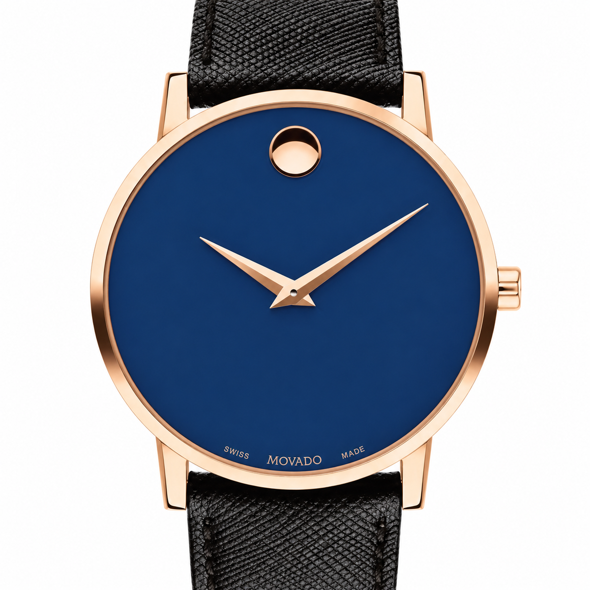Movado Museum Classic 40mm Blue Dial Men's Watch 0607266 — dial detail