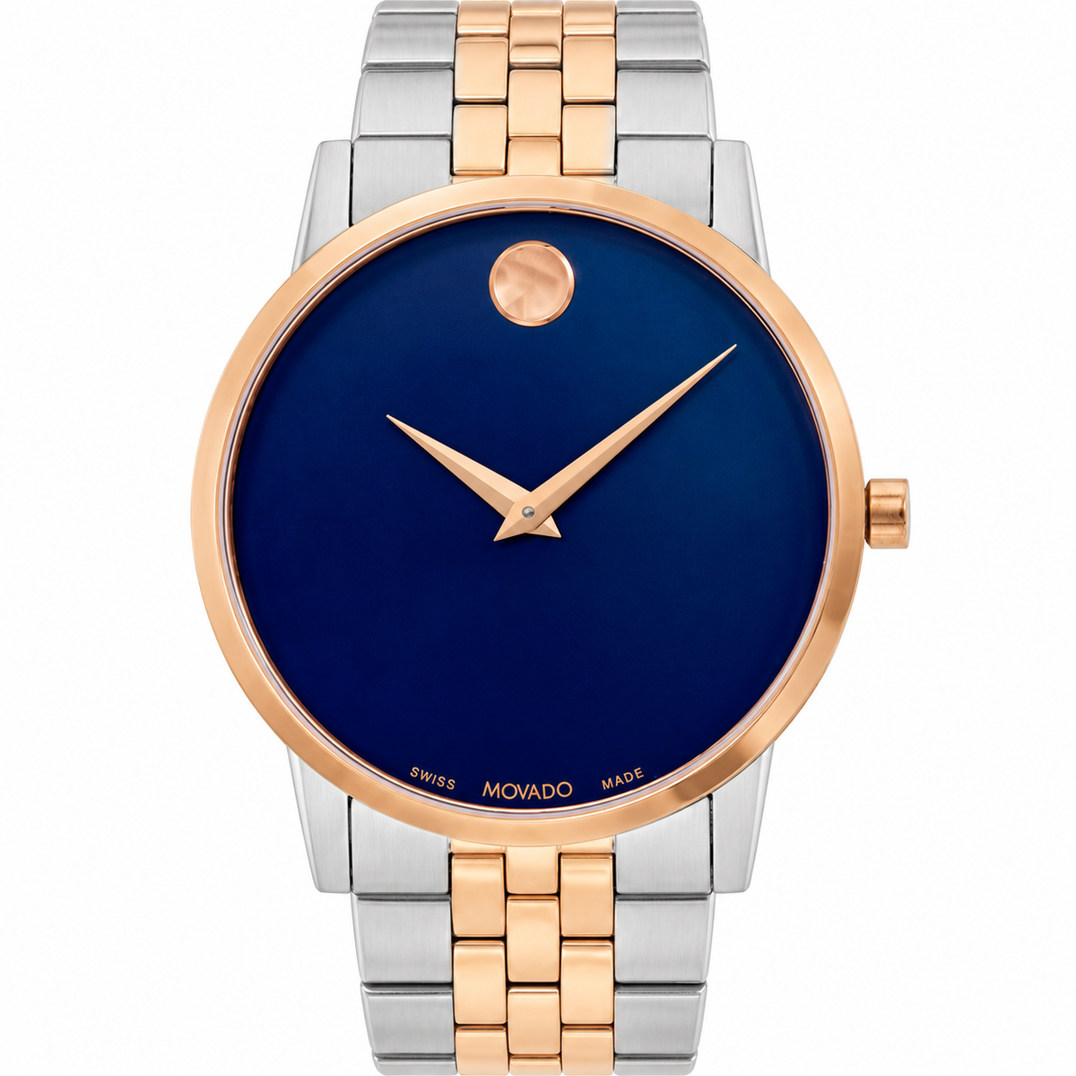 Movado Museum Classic 40mm Blue Dial Men's Watch 0607267 — dial detail