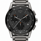 Movado Museum Sport Chronograph 43mm Black Dial Men's Watch 0607558 — dial detail