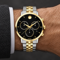 Movado Museum Classic Chronograph 42mm Black Dial Men's Watch 0607777 — wrist