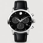 Movado Museum Classic Chronograph 42mm Black Dial Men's Watch 0607778 — front