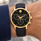 Movado Museum Classic Chronograph 42mm Black Dial Men's Watch 0607779 — wrist alternate