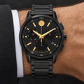 Movado Museum Sport Chronograph 43mm Black Dial Men's Watch 0607802 — wrist