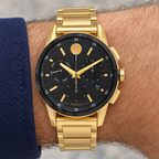Movado Museum Sport Chronograph 43mm Black Dial Men's Watch 0607803 — wrist alternate
