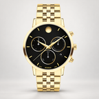 Movado Museum Classic Chronograph 42mm Black Dial Men's Watch 0607810 — front