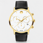Movado Museum Classic Chronograph 42mm White Dial Men's Watch 0607888 — front