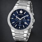 Movado SE Chronograph 42mm Blue Dial Men's Watch 0607931 — three quarter
