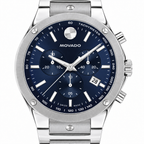 Movado SE Chronograph 42mm Blue Dial Men's Watch 0607931 — dial detail