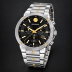 Movado SE Chronograph 41mm Black Dial Men's Watch 0607972 — three quarter