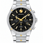 Movado SE Chronograph 41mm Black Dial Men's Watch 0607972 — dial detail