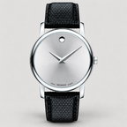 Movado Museum 39mm Silver Dial Men's Watch 2100001 — front