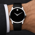 Movado Museum 38mm Black Dial Men's Watch 2100002 — wrist
