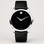 Movado Museum 38mm Black Dial Men's Watch 2100002 — front