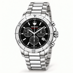 Movado Series 800 Chronograph 42mm Black Dial Men's Watch 2600110 — three quarter