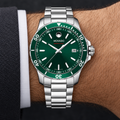 Movado Series 800 40mm Green Dial Men's Watch 2600136 — wrist