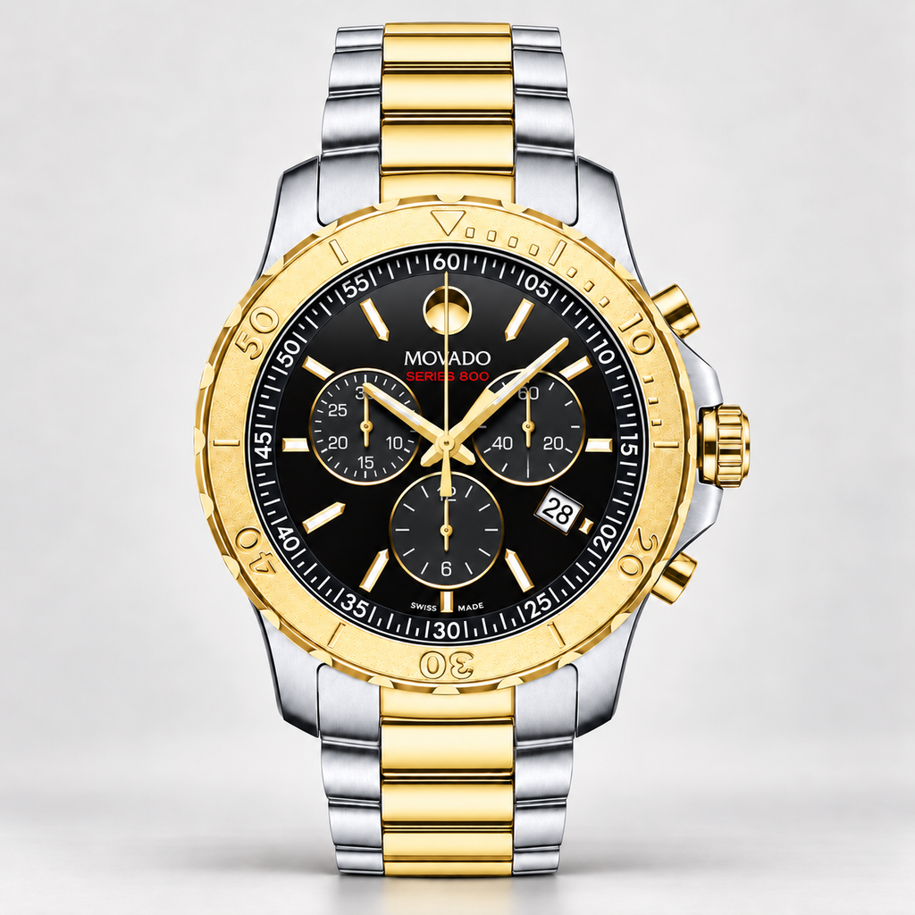 Movado Series 800 Chronograph 42mm Black Dial Men's Watch 2600138 — front