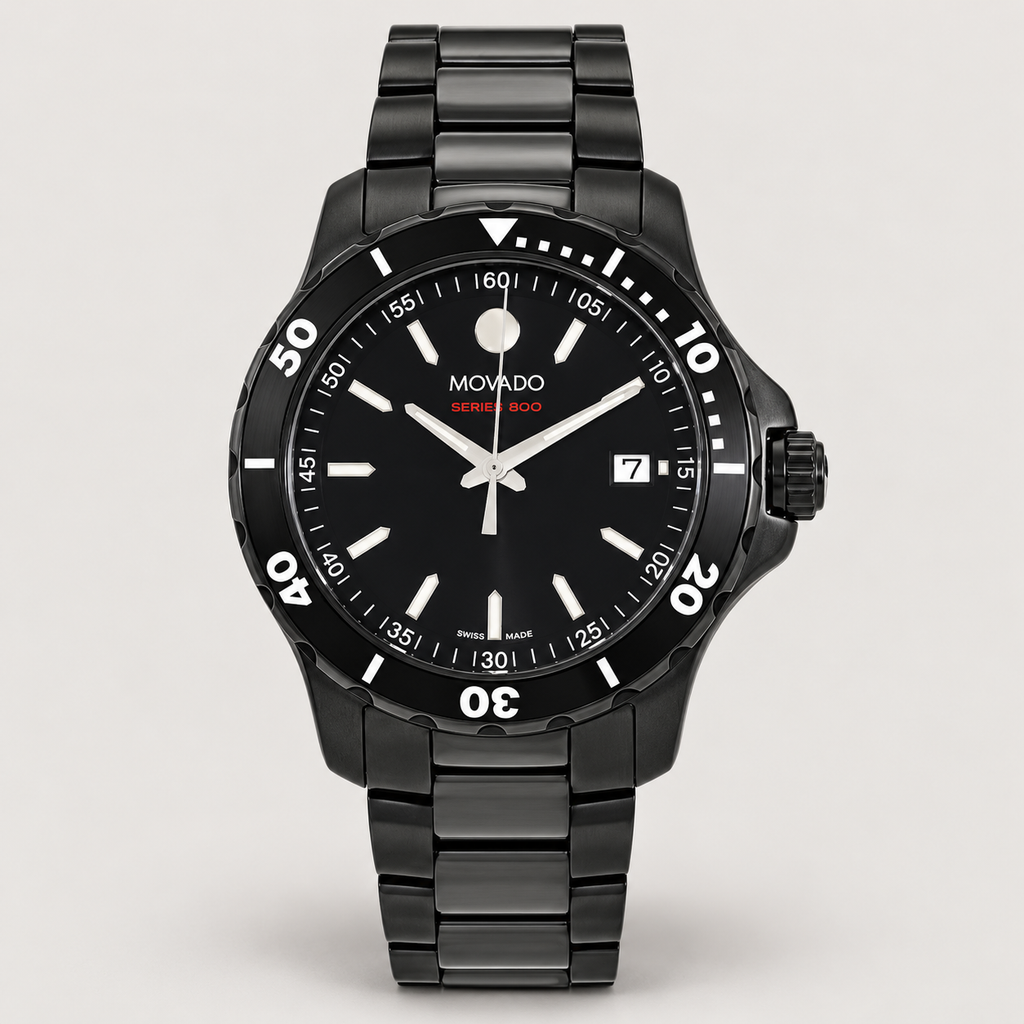 Movado Series 800 40mm Black Dial Men's Watch 2600143 — front