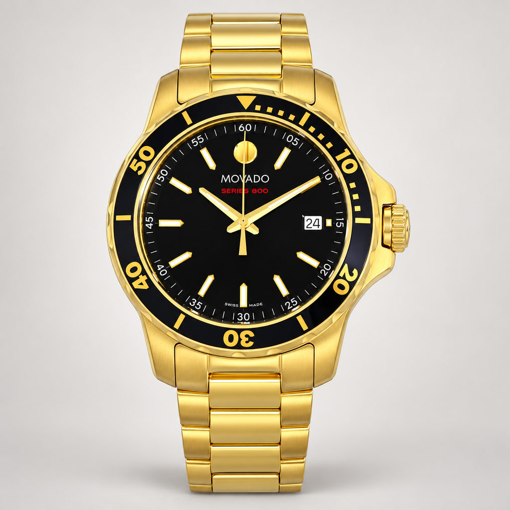 Movado Series 800 40mm Black Dial Men's Watch 2600145 — front