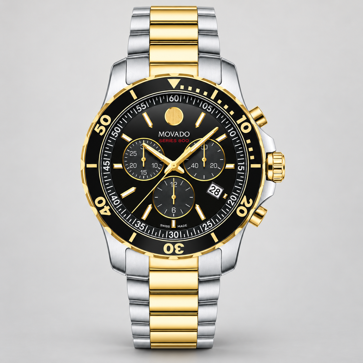 Movado Series 800 Chronograph 42mm Black Dial Men's Watch 2600146 — front