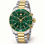Movado Series 800 Chronograph 42mm Green Dial Men's Watch 2600148 — three quarter