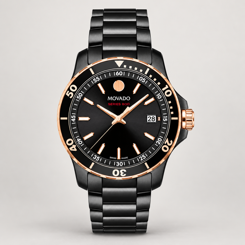 Movado Series 800 40mm Black Dial Men's Watch 2600162 — front
