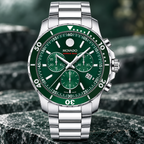 Movado Series 800 Chronograph 42mm Green Dial Men's Watch 2600179 — dial detail