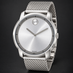 Movado BOLD 44mm Silver Dial Men's Watch 3600260 — three quarter