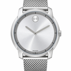 Movado BOLD 44mm Silver Dial Men's Watch 3600260 — dial detail