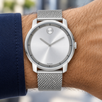 Movado BOLD 44mm Silver Dial Men's Watch 3600260 — wrist alternate