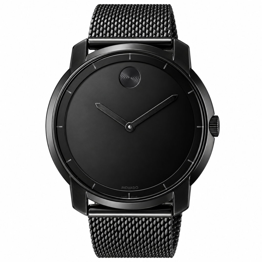 Movado BOLD 44mm Black Dial Men's Watch 3600261 — dial detail