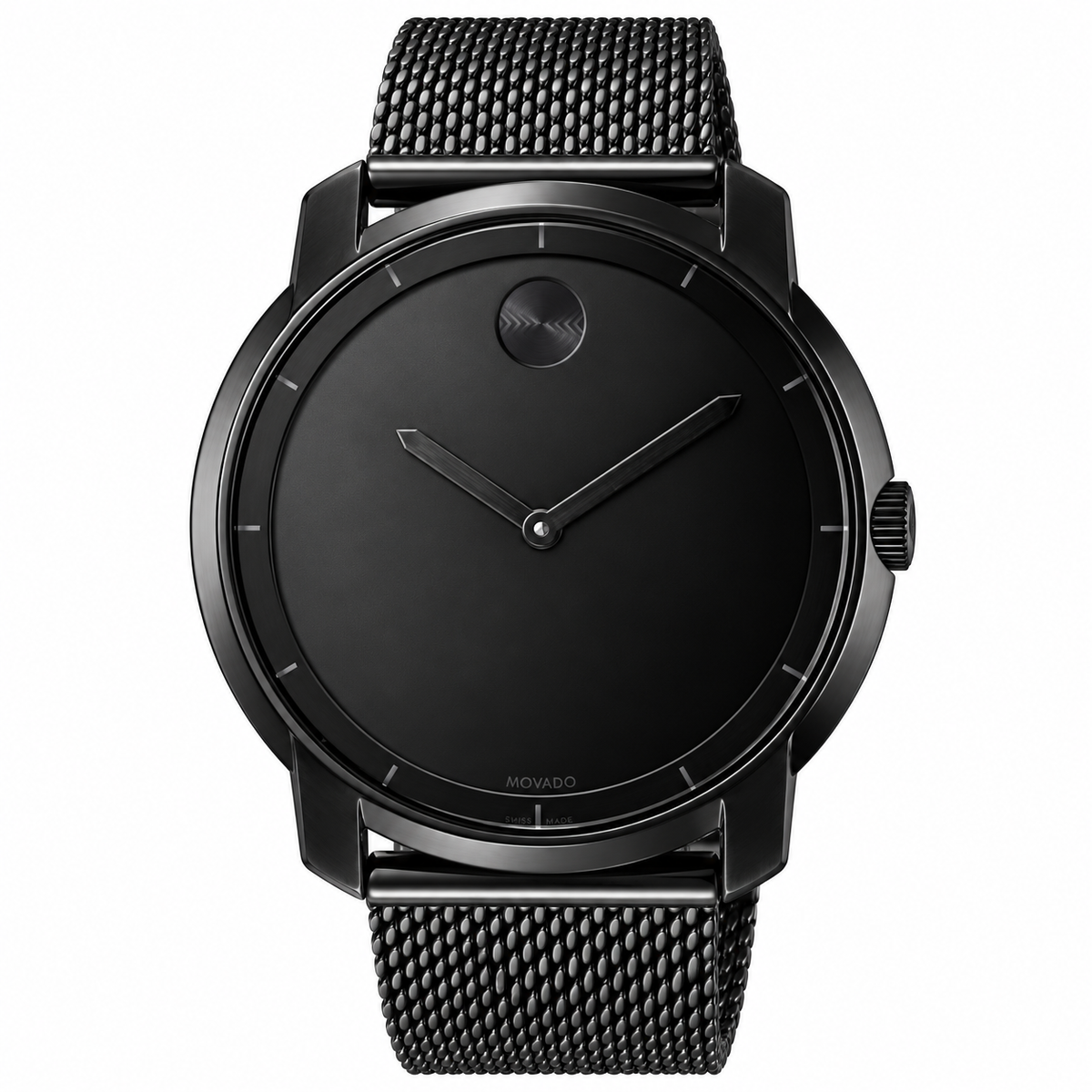 Movado BOLD 44mm Black Dial Men's Watch 3600261 — dial detail