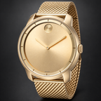 Movado BOLD 44mm Gold Dial Men's Watch 3600373 — three quarter