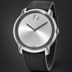 Movado BOLD 44mm Silver Dial Men's Watch 3600468 — three quarter