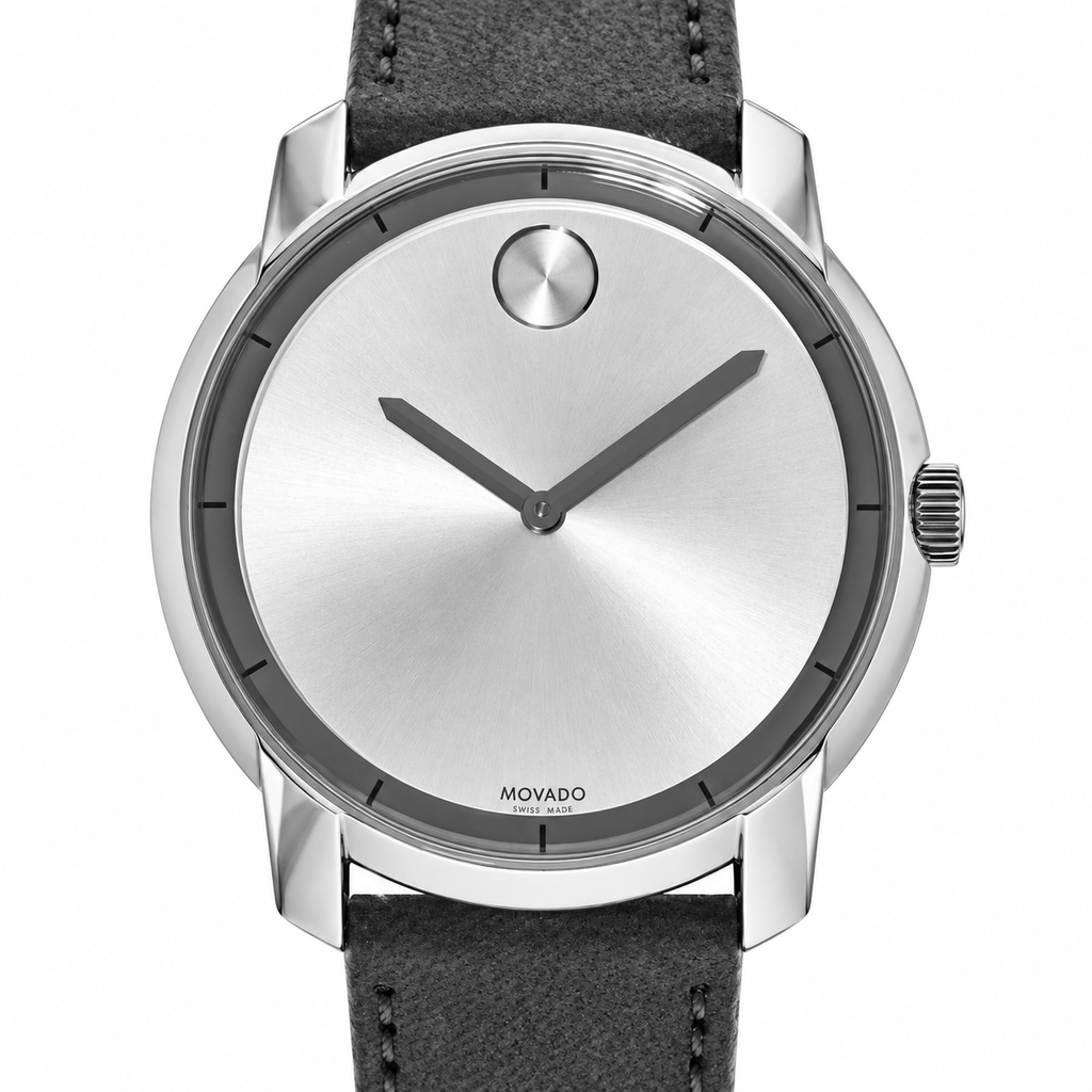 Movado BOLD 44mm Silver Dial Men's Watch 3600468 — dial detail